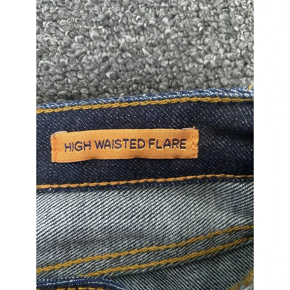 Tory Burch‎ High Waisted Flare Blue Jeans Womens 27x34 Indigo Designer Boho Prep
